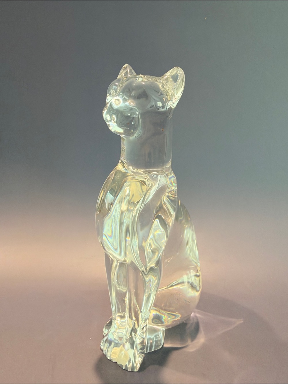 Baccarat Crystal Cat Figurine